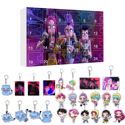 Kpop adventskalender 24 dagen demonjagers sleutelhanger cadeau