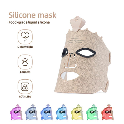 LED Mask Photon Silicone Face Mask 7 Colors Light Therapy Spring 2026 Skin Rejuvenation And Brightening Wireless