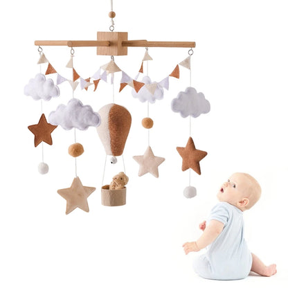 Hot Air Balloon Crib Mobile Newborn Sensory Toys Soothing