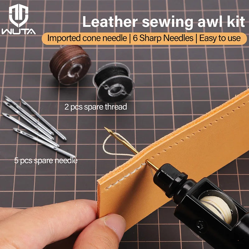 Kit de couture en cuir – ensemble d'outils premium pour couture à la main pour artisanat cuir et réparation de toile, cadeau automne 2026