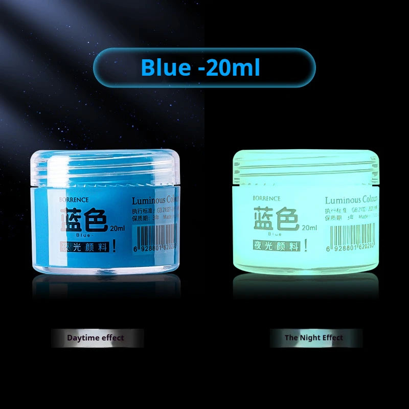 Glow in the dark pigment – lysende fluorescerende akrylmalesæt til DIY-graffiti, tasker og sko – TikTok viral 2026