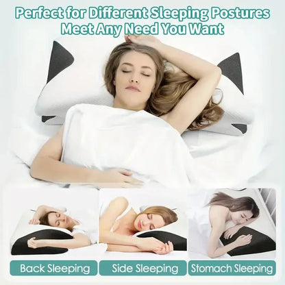 Memory Foam Cervical Neck Pillow Orthopedic Slow Rebound Support for Sleep & Relaxation