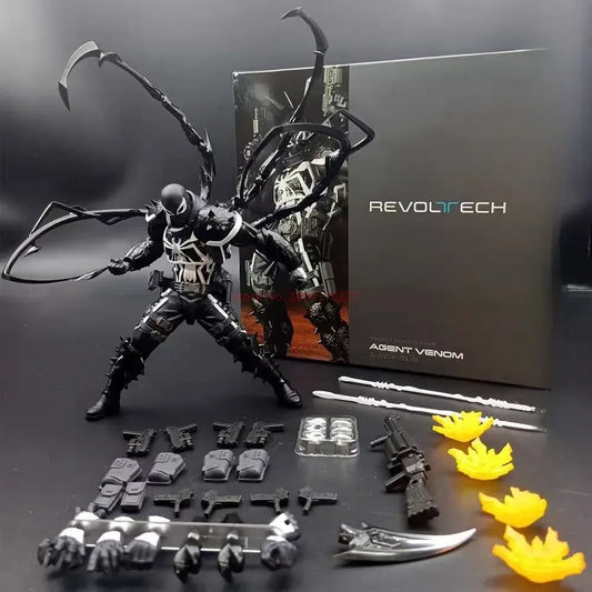 Agent Venom Revoltech Action Figure - Amazing Yamaguchi Anime Model, Collectible Gift for Fans of Eugene Thompson