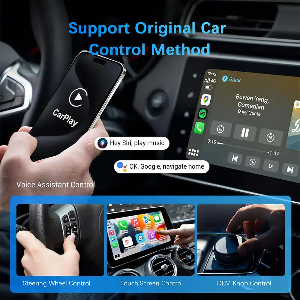 Wireless CarPlay AI Box 2in1 Android Auto Dongle Plug and Play Bilradio Opgradering 99 Procent Bilkompatibilitet Efterår 2025