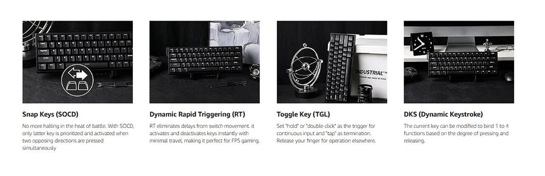 Teclado Mecánico Magnético Hot Swap 60 Porciento 8000Hz