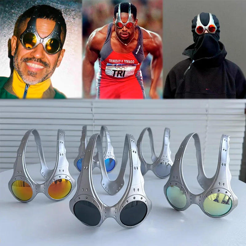 Sunglasses Metal Frame Oversized Round Lens Eyewear For Outdoor Cycling TikTok Viral Retro 2026