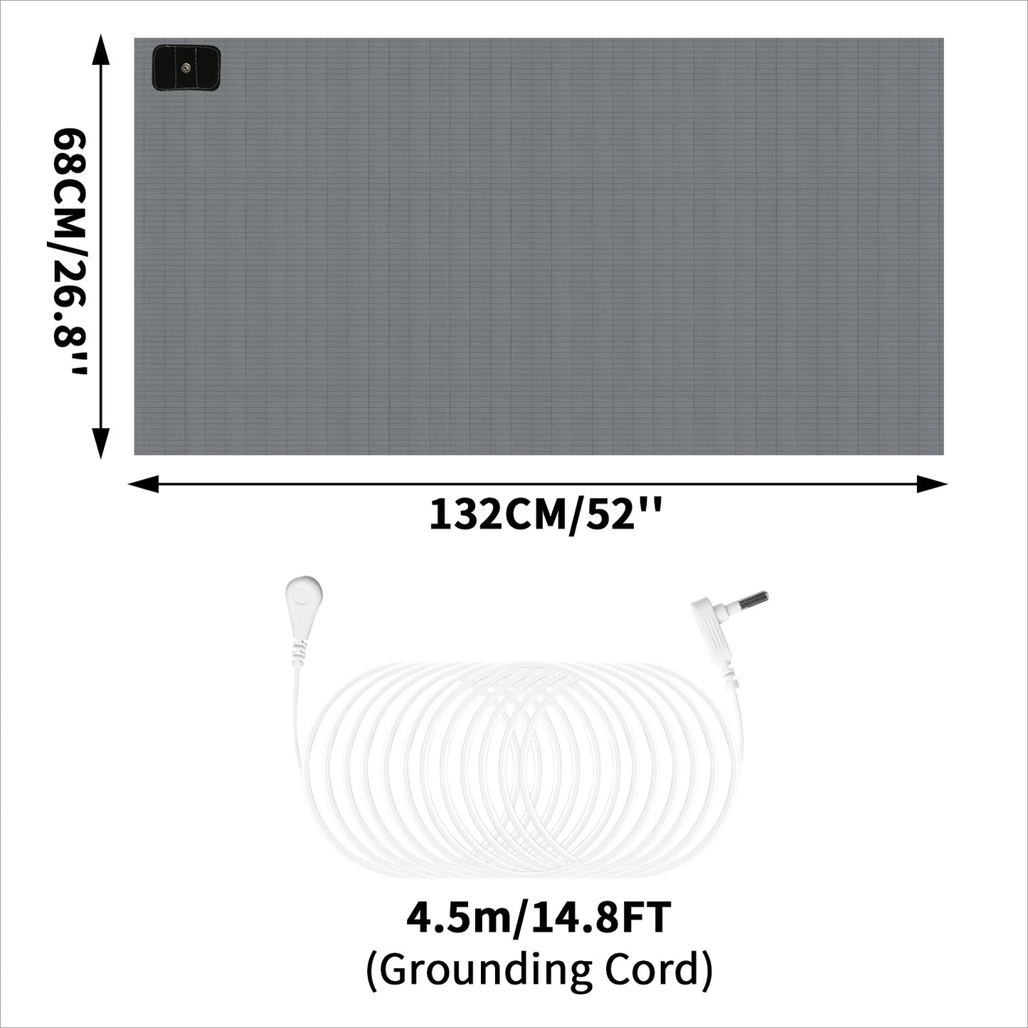Earthing Grounding Bed Sheet 95 Cotton 5 Silver Fiber