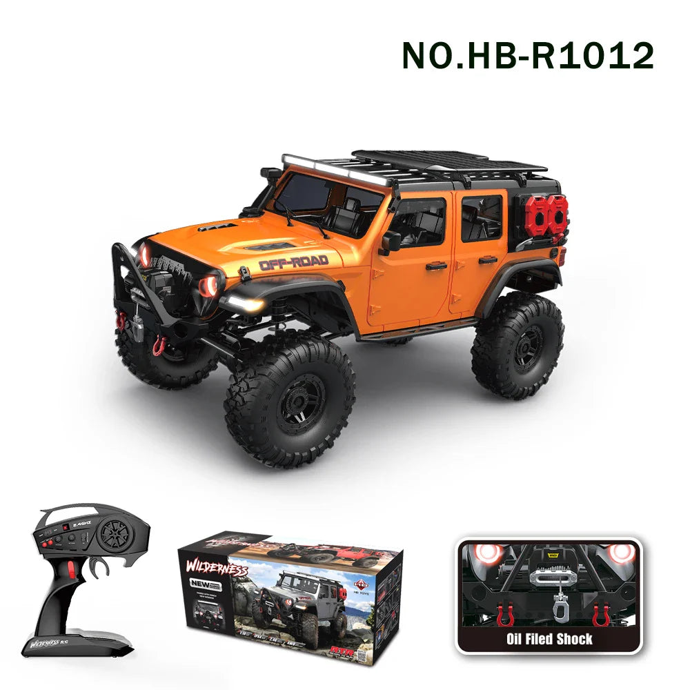 RC Car 4WD Off-Road Rock Crawler LED Lights 2.4G Proportional Control USB Charging Fall 2025 Gift Idea