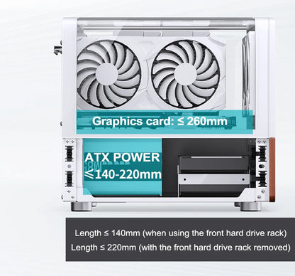 Boîtier PC Mini ITX MicroATX Vue sur Mer Verre Compact Gaming