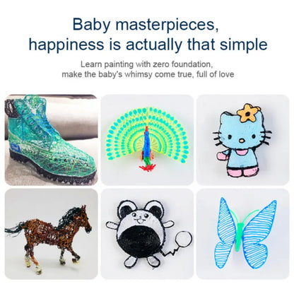 3D Pen Low Temperature PCL Filament Drawing DIY Toy For Kids - Safe Gift For Girls & Boys