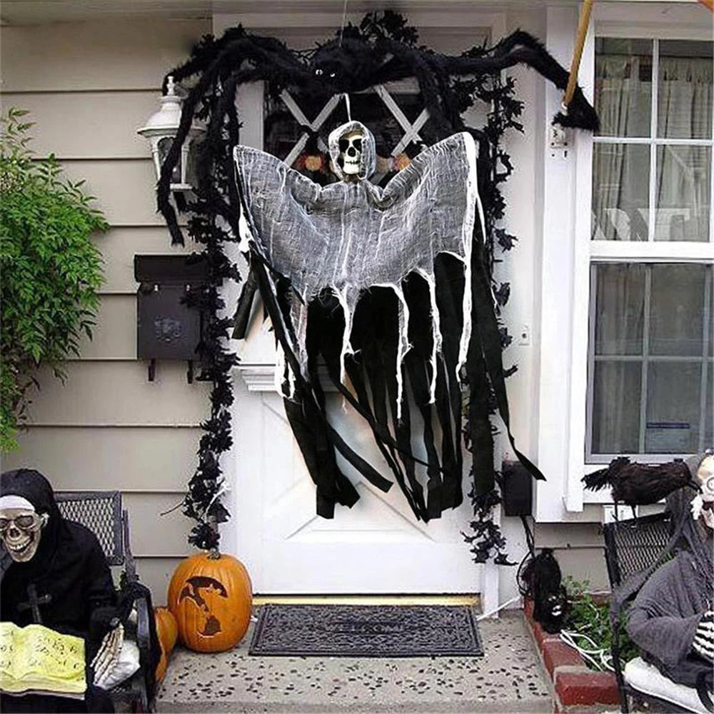 Halloween Skull Skeleton Hanging Decoration Variable Shape Non-Woven Party Outdoor Prop 2026