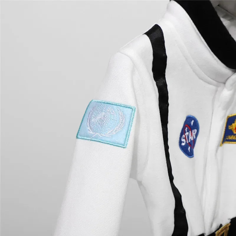 Baby Toddler Astronaut Embroidered Space Suit Jumpsuit Cosplay Costume Long Sleeve Halloween 2026