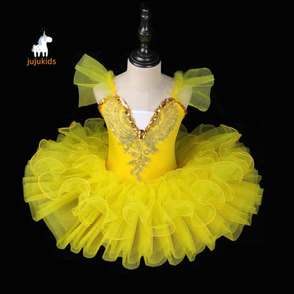 Tutu da balletto leggero per ragazze - stile pancake, poliestere, per spettacoli di recital