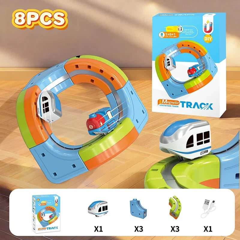 Magnetic Building Set 81 Pieces Track Puzzle With Train STEM Educational Toy Christmas Gift 2025