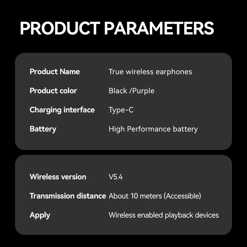 Wireless Translator Earbuds Touch Screen Case 144 Languages