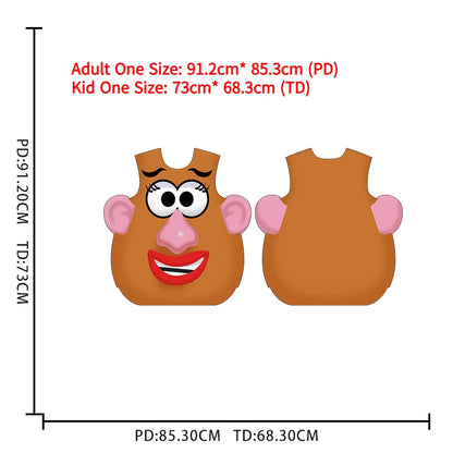 Bijpassende cosplaykostuumset voor koppels als Mr. en Mrs. Potato Head, Halloween-, carnaval- en feestoutfit 2026