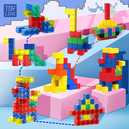 Magnetisches Bausteine-Set für Kleinkinder, STEM-Lernspielzeug mit starken Magneten und lebendigen Farben, 30-teiliges Magnetfliesen-Set