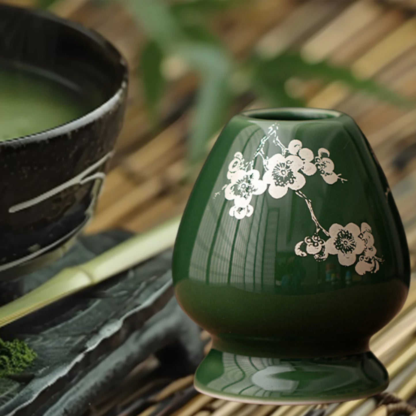 Supporto per frusta Matcha in ceramica Chasen Stand per teiera domestica
