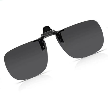 Clip-On Zonnebril Gepolariseerd UV400 Nachtzicht Rijden Bril Vierkante Clip-Ons Anti-Glare Vintage Stijl 2026