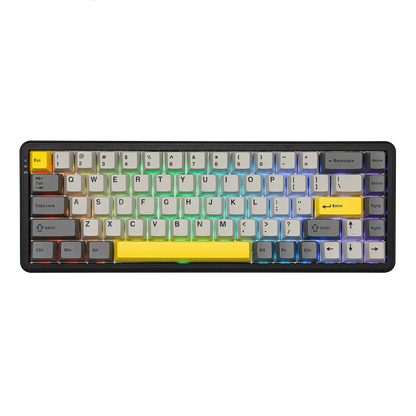 Teclado mecánico 68 teclas inalámbrico Bluetooth RGB efecto Hall