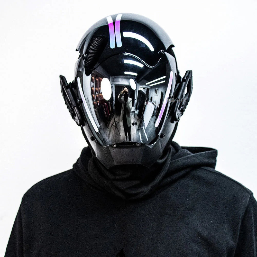 Punk Mech Technology PVC Full-Face Cosplay Mask Halloween Carnival Party Prop 2026