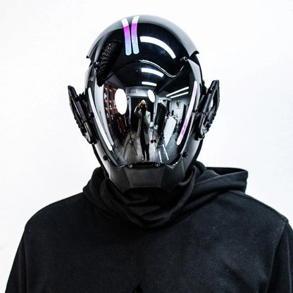 Punk Mech Technology PVC Full-Face Cosplay Mask Halloween Carnival Party Prop 2026