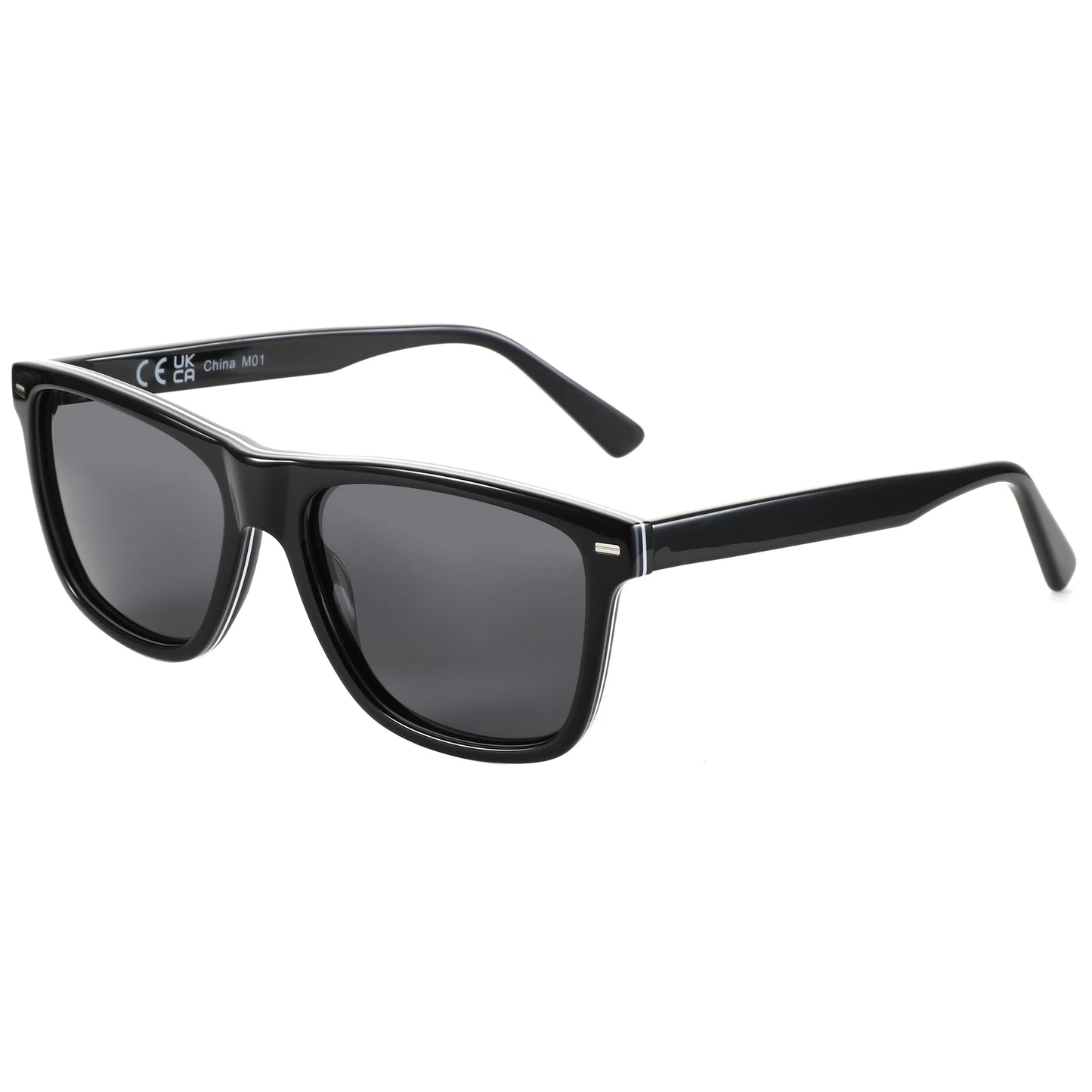 Polarized Sunglasses Square Acetate Frames UV400 Protection Unisex Classic Design