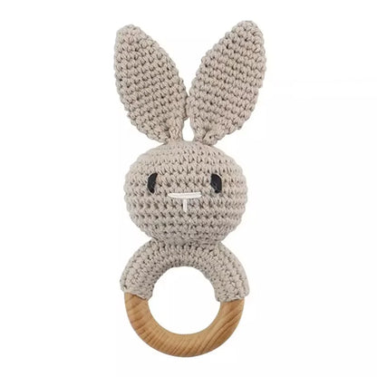 Baby Crochet Rattle Bunny Teether Newborn Sensory Toys