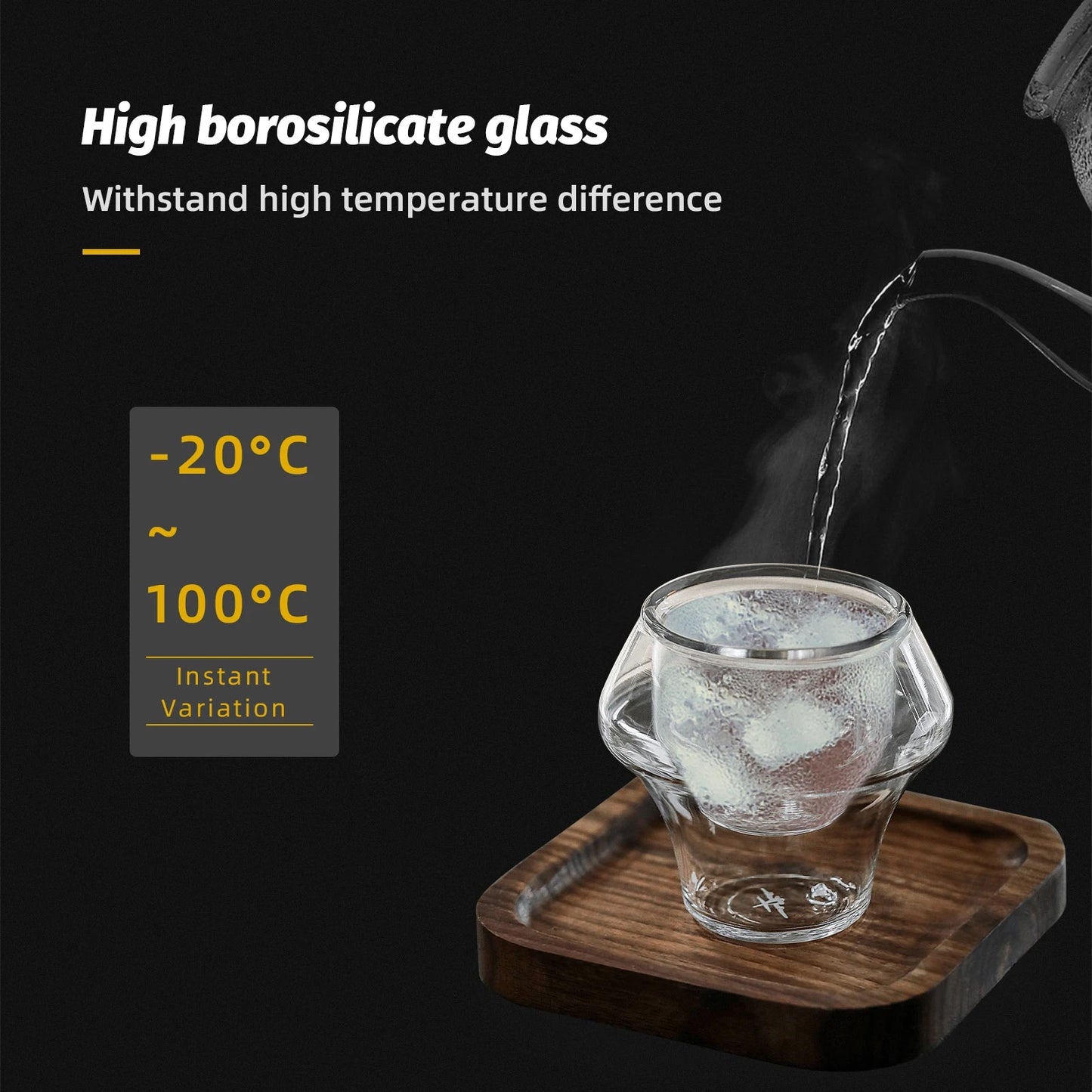Dobbeltvægs Glas Espresso Kop Anti Brændbar Genanvendelig Te Krus Shotglas, TikTok Viral Efterår 2025 Kunstnerisk Servering