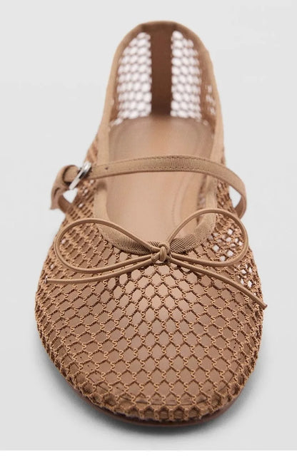Breathable Women’s Ballet Flats - Mary Jane, Mesh, Summer