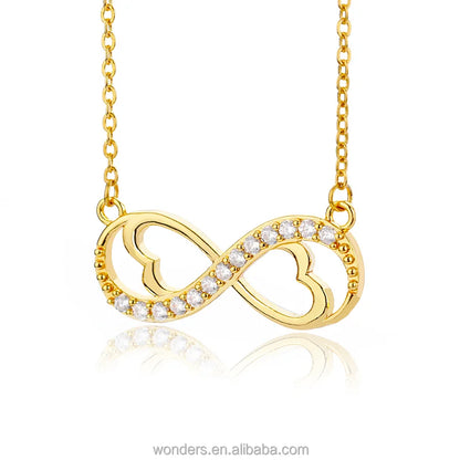 Infinity Pendant Choker Necklace – Stainless Steel Mom Gift for Mother's Day Bohemia Charm Infinity Pendants