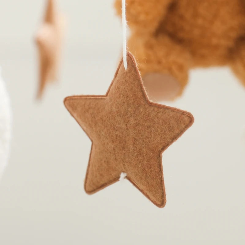 Baby Crib Mobile Wooden Nursery Newborn Sensory Toys