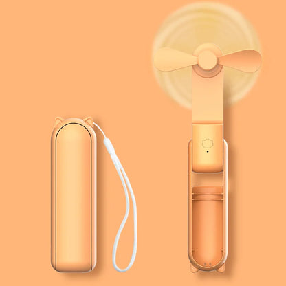 Hook Designer Portable Mini Handheld Fan - USB Rechargeable Personal Fan with Powerful Turbo Wind
