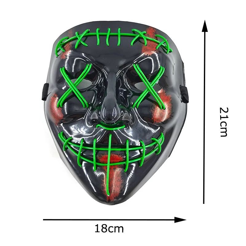 LED Purge Mask with Light Up for Halloween and Parties