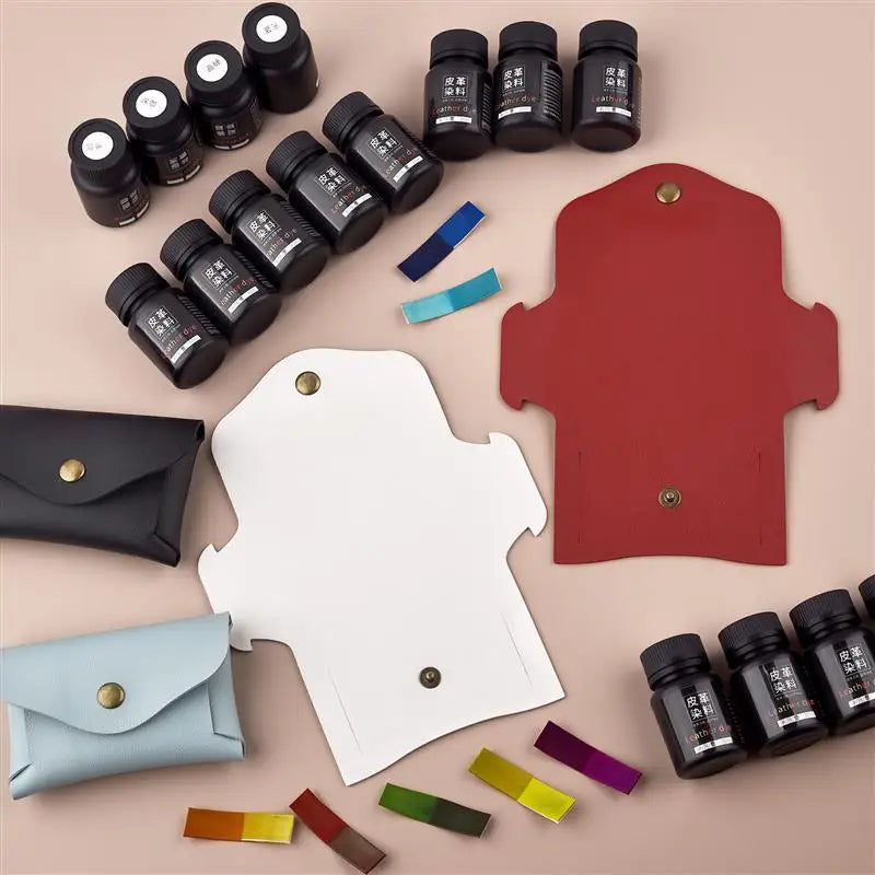Set de tintes para cuero para manualidades DIY - tendencia otoño 2026, kit de tintes ecológicos para proyectos