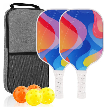 Variant image for USAPA Approved Pickleball Paddle Set of 2 with 4 Balls and Carrying Bag - Lightweight Fiberglass Rackets for Indoor and Outdoor Play-30