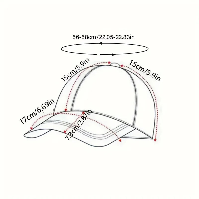 Classic unisex embroidered baseball cap – casual sun hat for outdoor sport & everyday wear