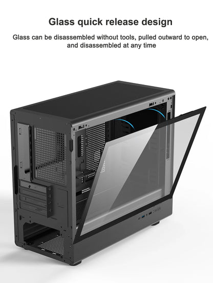 Boîtier PC vertical en verre MicroATX compatible avec radiateur 360mm