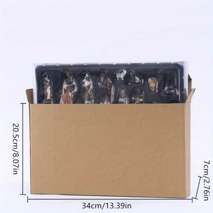 Nativity Set 20-Piece Resin Christmas Nativity Scene Figurines Catholic Manger Decor Gift Idea