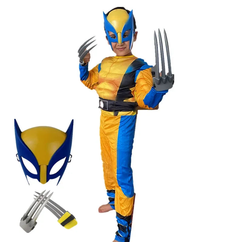 Deluxe superheldencosplaypak voor kinderen met masker, Halloween- en kerstkostuum, verkleedkostuum 2026