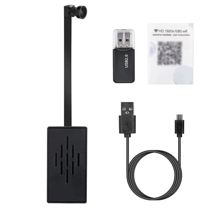 1080P Mini Kamera Trådlös WiFi Videokamera, Rörelsedetektering, Fjärrvy, P2P-stöd, Inbyggt Batteri