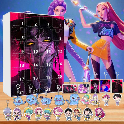 Kpop adventskalender 24 dagen demonjagers sleutelhanger cadeau