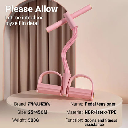 Resistance Band 6 Tube Pedal Puller Fitness Trainer