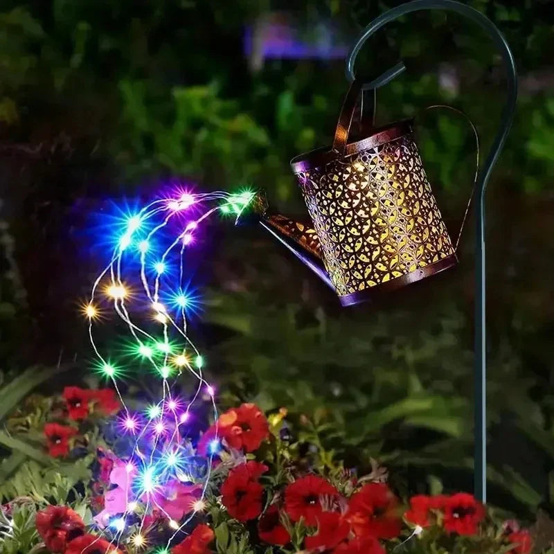 Solar Watering Can Light Retro Metal Hanging Lantern Outdoor Garden Decor Summer 2025 Waterproof Whimsical