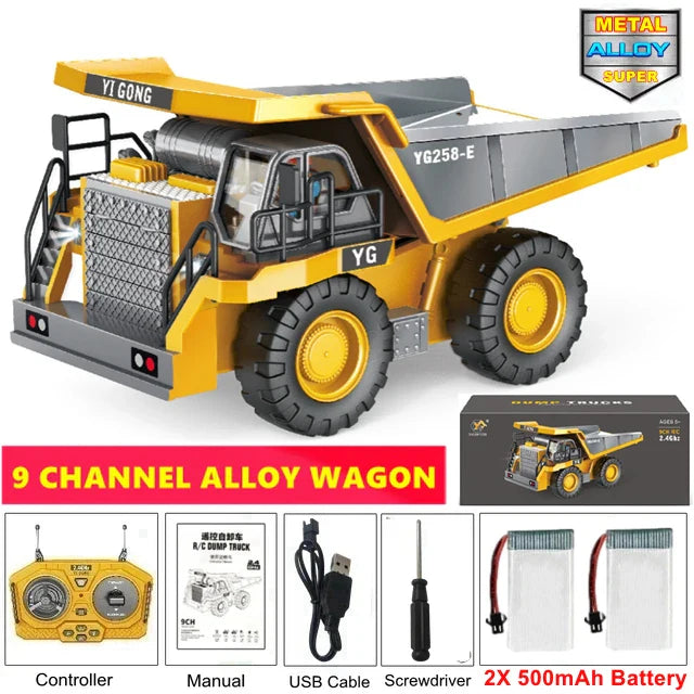 Remote Control Excavator Toy 4x4 Durable Alloy Construction Vehicle TikTok Viral Fall 2025 Kids Gift