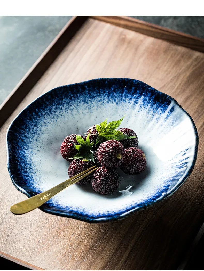 Ciotola per noodle in ceramica giapponese motivo loto ciotola per insalata