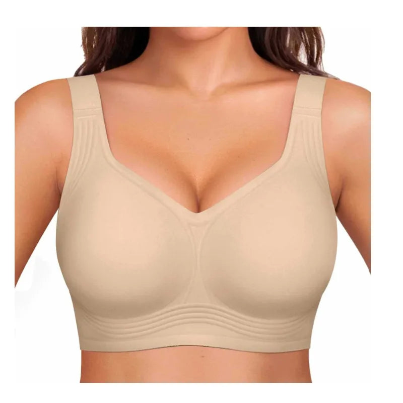 Supportive seamless women's bra – wire-free, full coverage, padded, everyday comfort