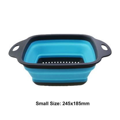 Silicone Folding Drain Basket 2-In-1 Collapsible Colander For Fruits And Vegetables Space-Saving Kitchen Tool Fall 2026