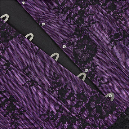 Corsetto da donna di supporto - scollo a barca, pizzo satinato