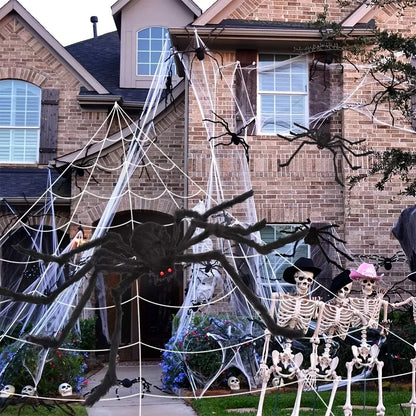 Enorme stoffen Halloween-spin voor binnen en buiten, tuin-, veranda- en spookhuisdecoratie 2026